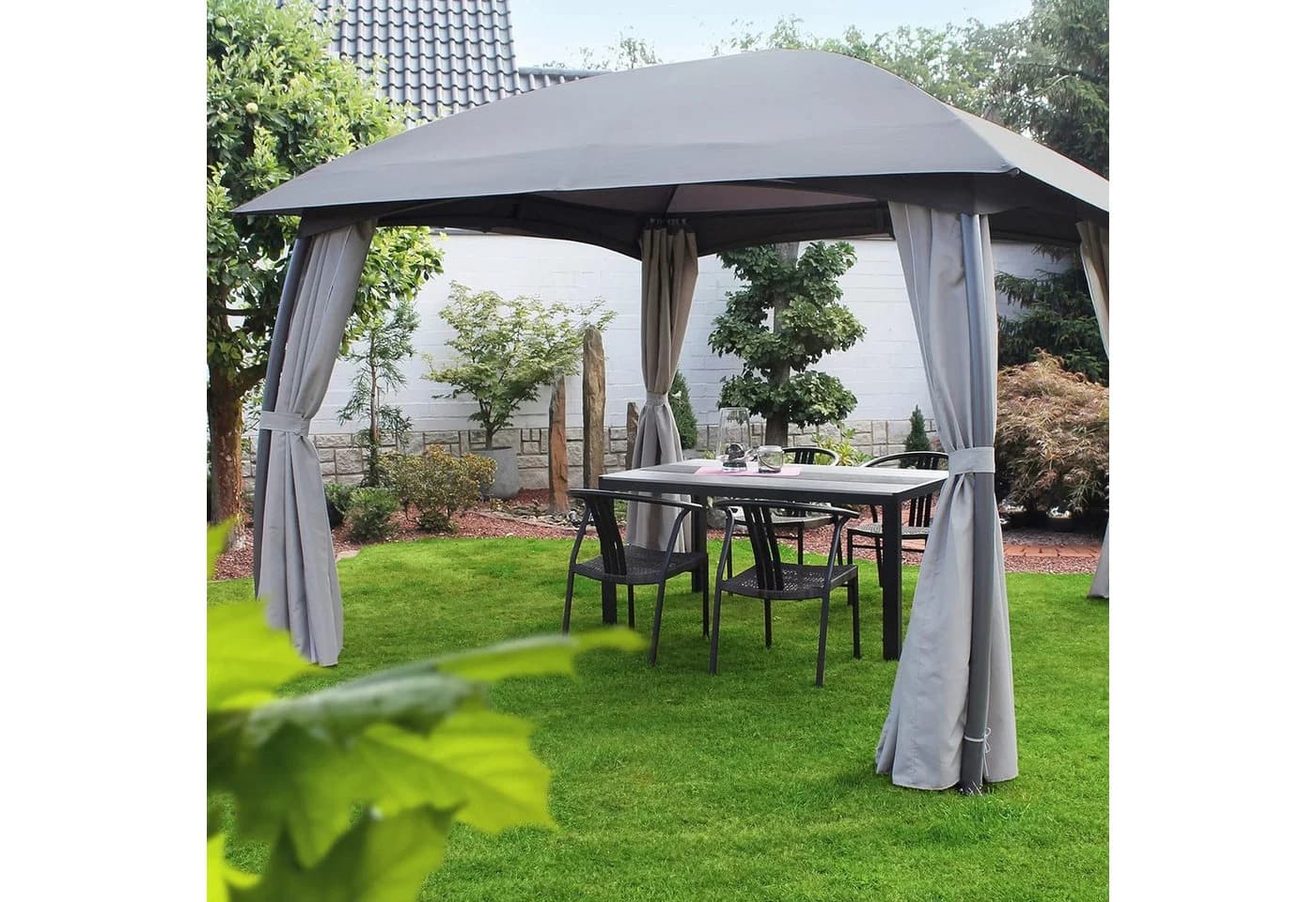 Moderner Garten-Pavillon aus Stahl und Stoff