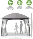 Moderner Garten-Pavillon aus Stahl und Stoff Bild 3