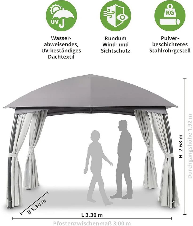 Moderner Garten-Pavillon aus Stahl und Stoff - Bild 3