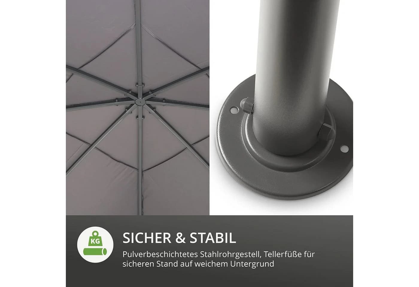 Moderner Garten-Pavillon aus Stahl und Stoff - Bild 5