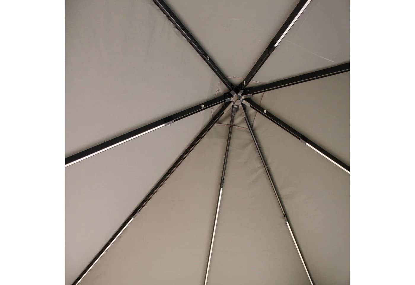 Leco Pavillon Lina mit 4 Seitenrollos & LED-Beleuchtung Grau - Bild 5