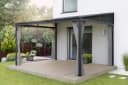 LECO Terrassenüberdachung Melanie 3x4m Anthrazit mit Seitenteilen Bild 2
