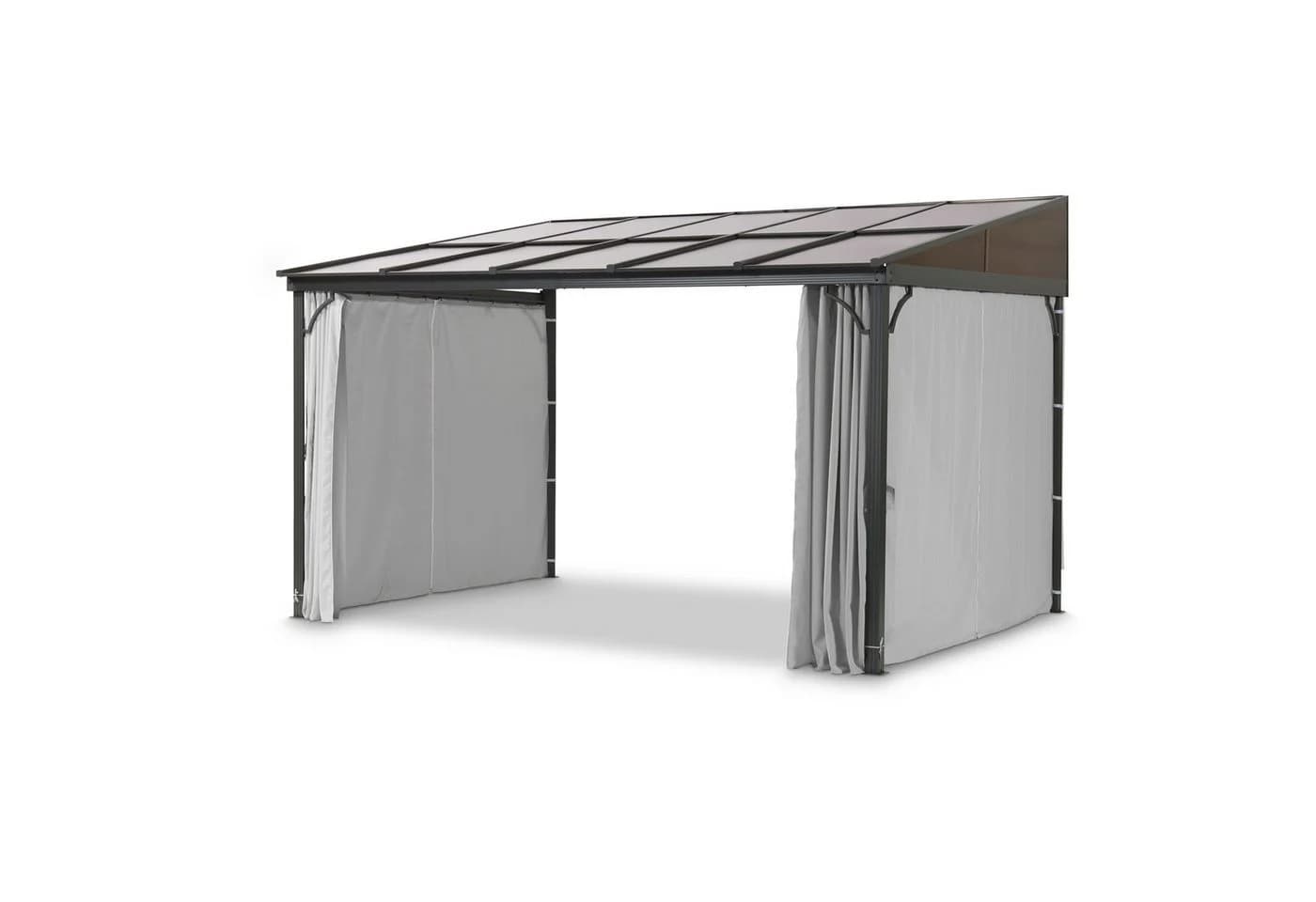 LECO Terrassenüberdachung Melanie 3x4m Anthrazit mit Seitenteilen - Bild 3