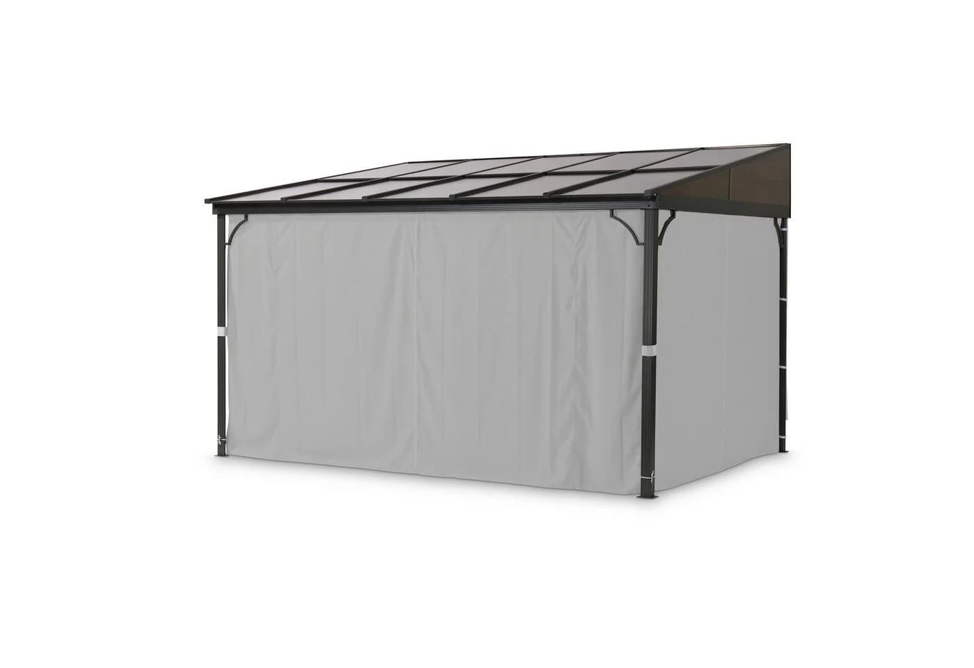 LECO Terrassenüberdachung Melanie 3x4m Anthrazit mit Seitenteilen - Bild 4