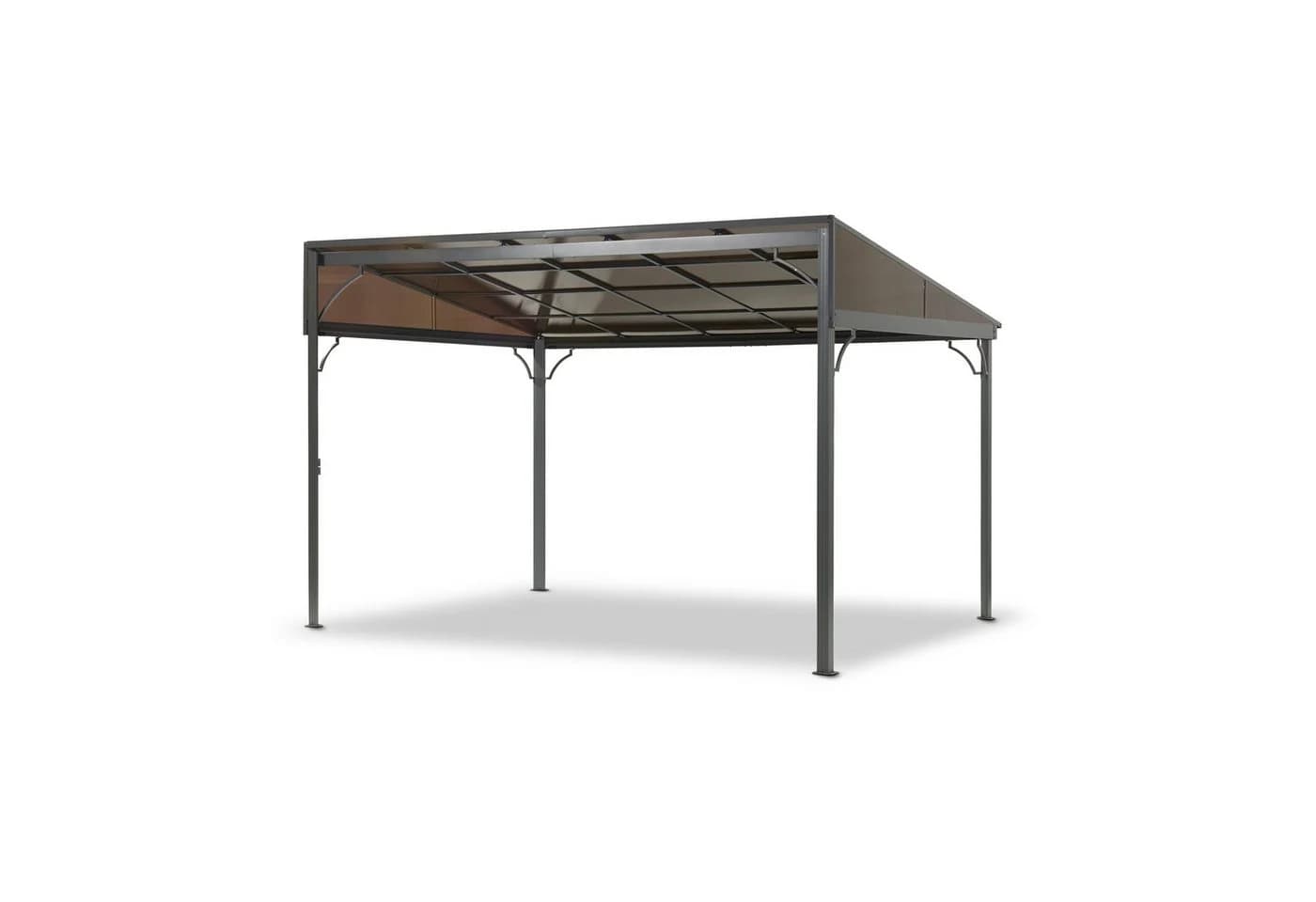 LECO Terrassenüberdachung Melanie 3x4m Anthrazit mit Seitenteilen - Bild 5