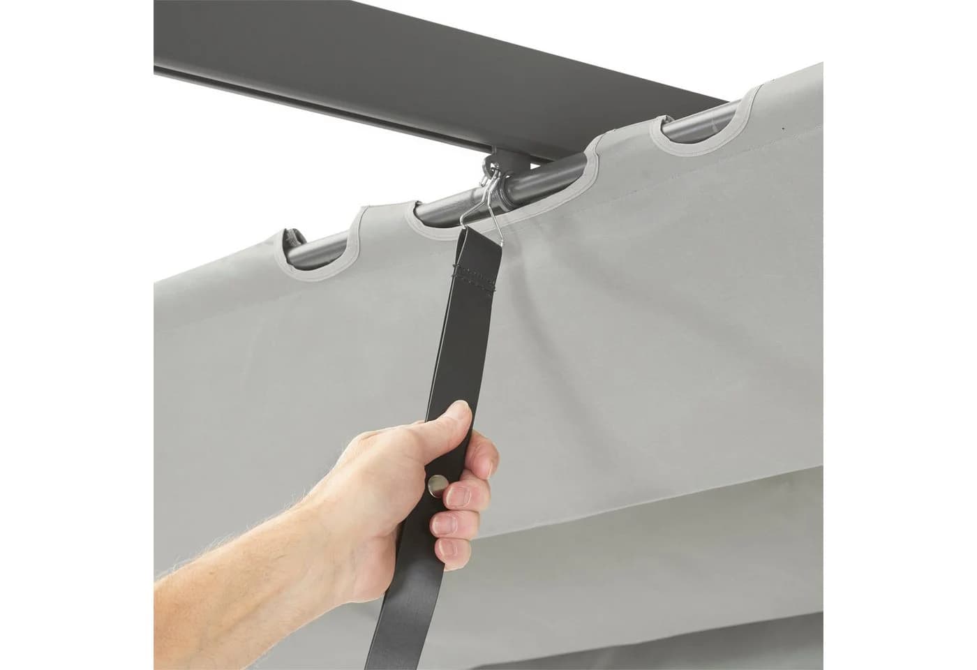 Leco Pavillon-Ersatzdach Dachtextil Lichtgrau 4x3m