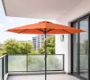 Leco Marktschirm Ø3m Anthrazit Orange mit Knickfunktion Bild 2