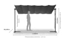 Leco Standmarkise Waved Faltbares Sonnendach Anthrazit Bild 5