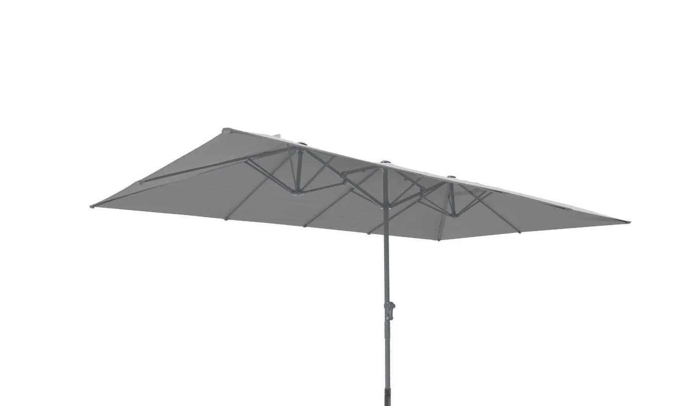 Leco Rechteckschirm Sonnenschirm Lichtgrau 460x270 cm