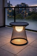 Leco Solarleuchte LUNA Beistelltisch LED warmweiß anthrazit Bild 1
