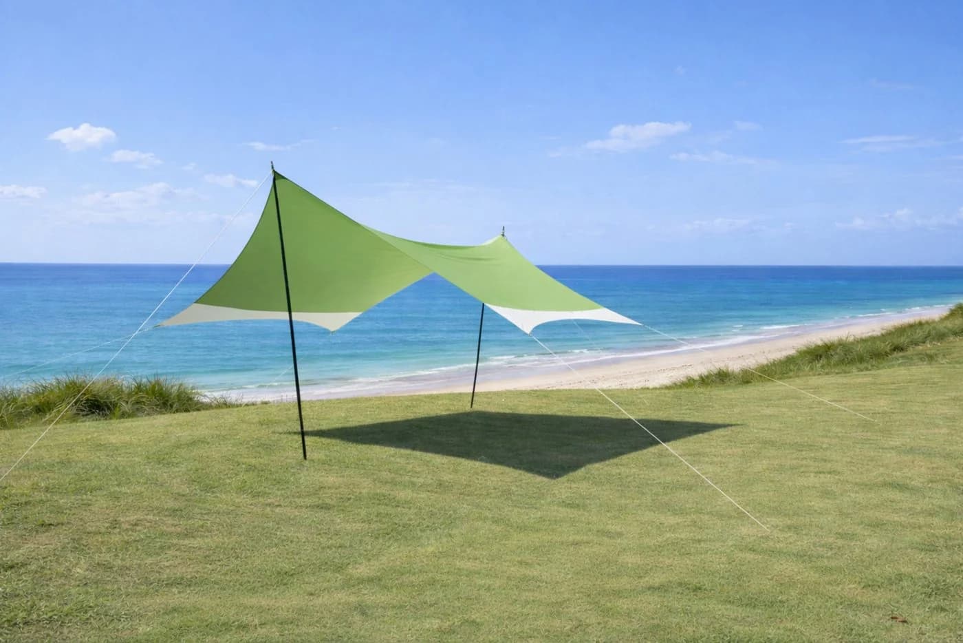 LECO Sonnensegel Festivalzelt Sandkasten Überdachung Tarp Zeltplane Grün - Bild 2