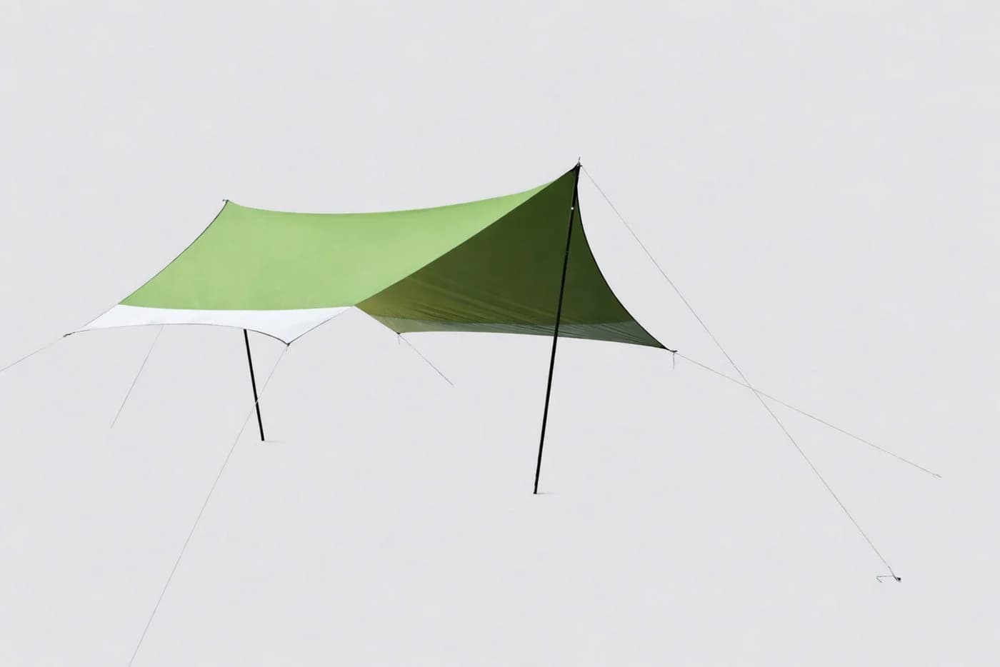 LECO Sonnensegel Festivalzelt Sandkasten Überdachung Tarp Zeltplane Grün - Bild 3
