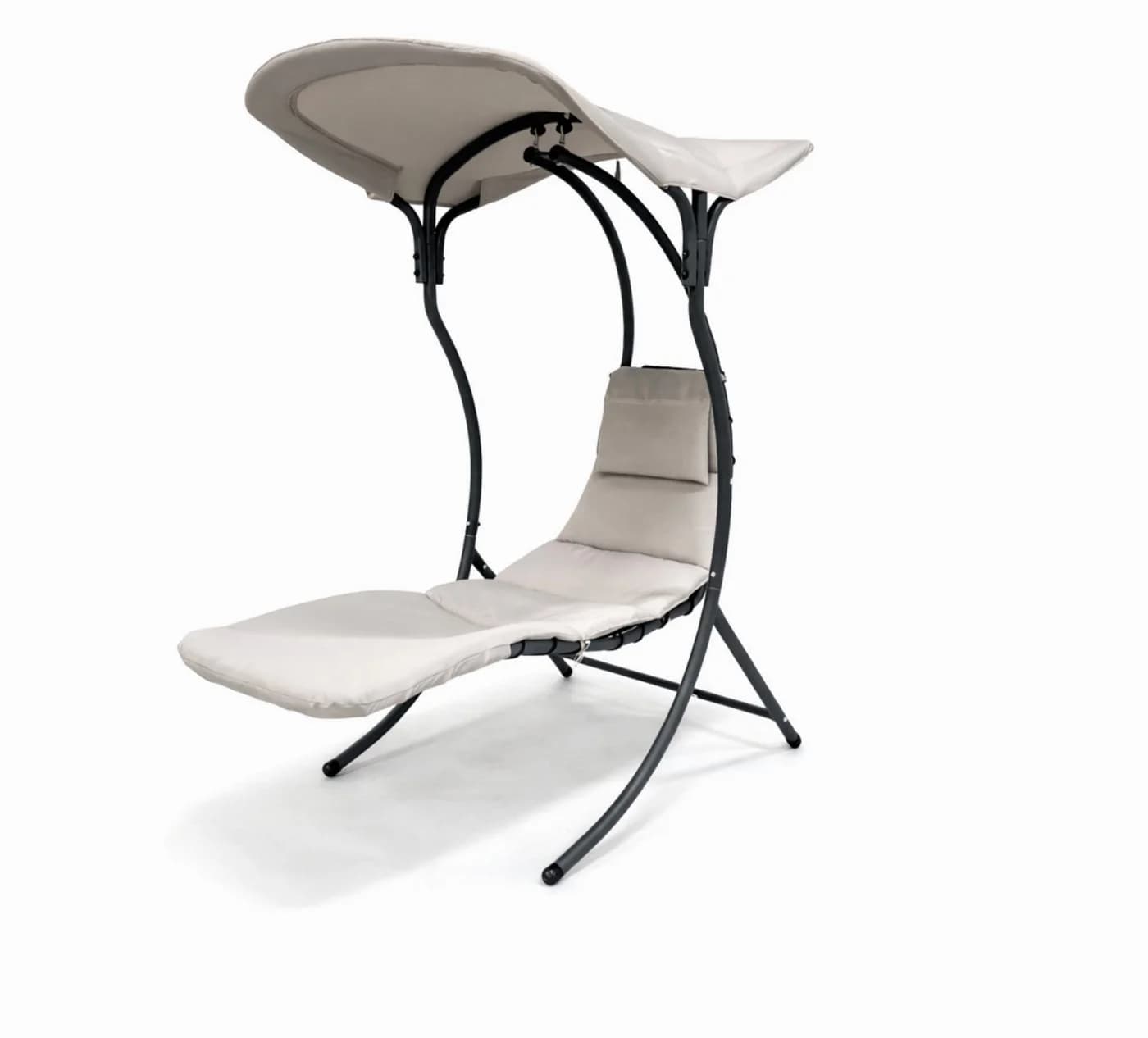 Leco Dream Chair 2.0 Hängeliege mit Sonnendach und Auflage Anthrazit - Bild 4