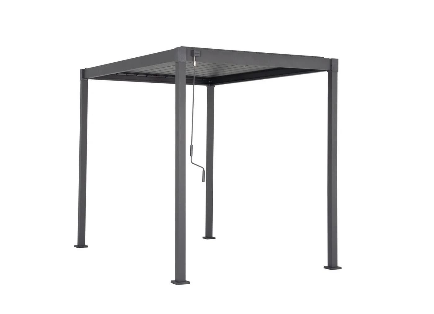 Stilvolle Pergola aus Stahl und Lamellen in Anthrazit - Bild 5