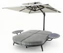 Leco Sonnenliege mit Ampelschirm Anthrazit Aluminium Bild 4
