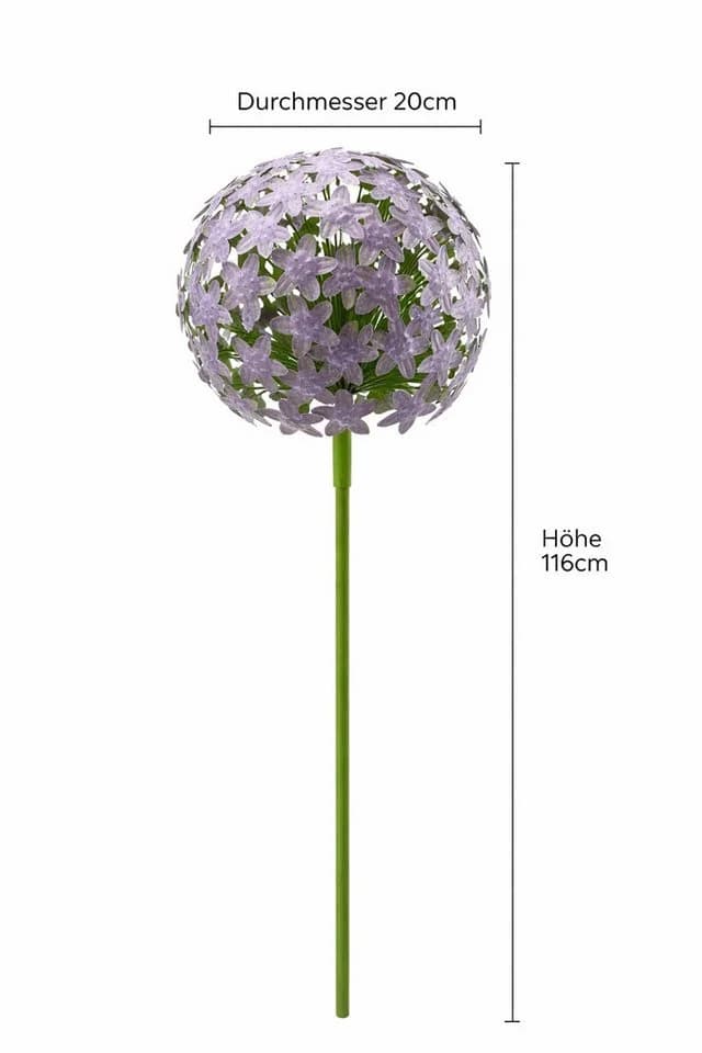 finehomegarden Gartenstecker Allium Purple Metall - Bild 2