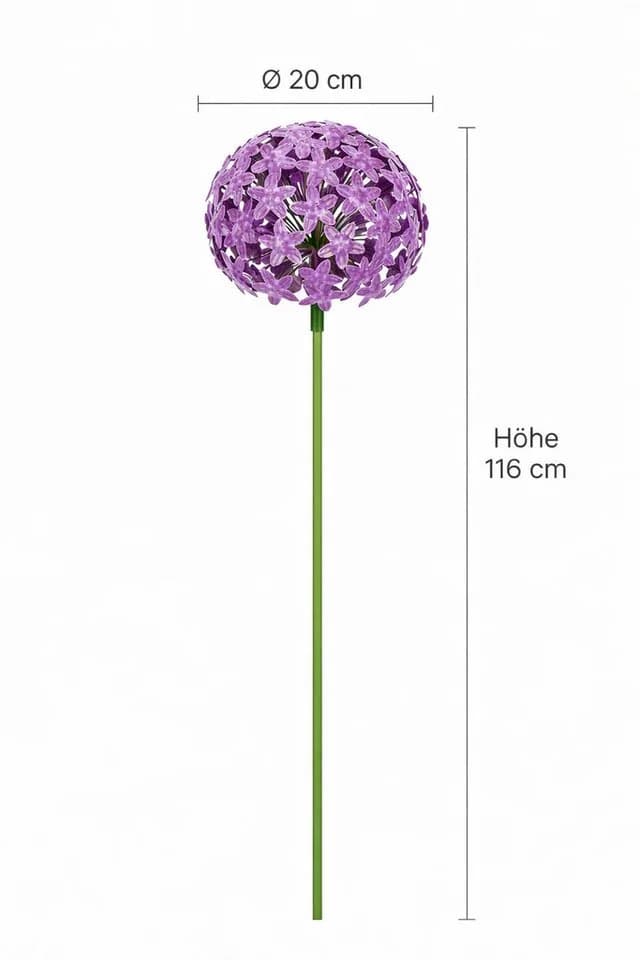 finehomegarden Gartenstecker Allium Metall dunkellila ArtFerro - Bild 2