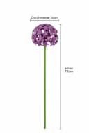 finehomegarden Gartenstecker Allium dunkellila Metall ArtFerro Bild 2