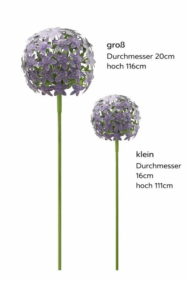 finehomegarden Gartenstecker Allium Purple Metall - Bild 2