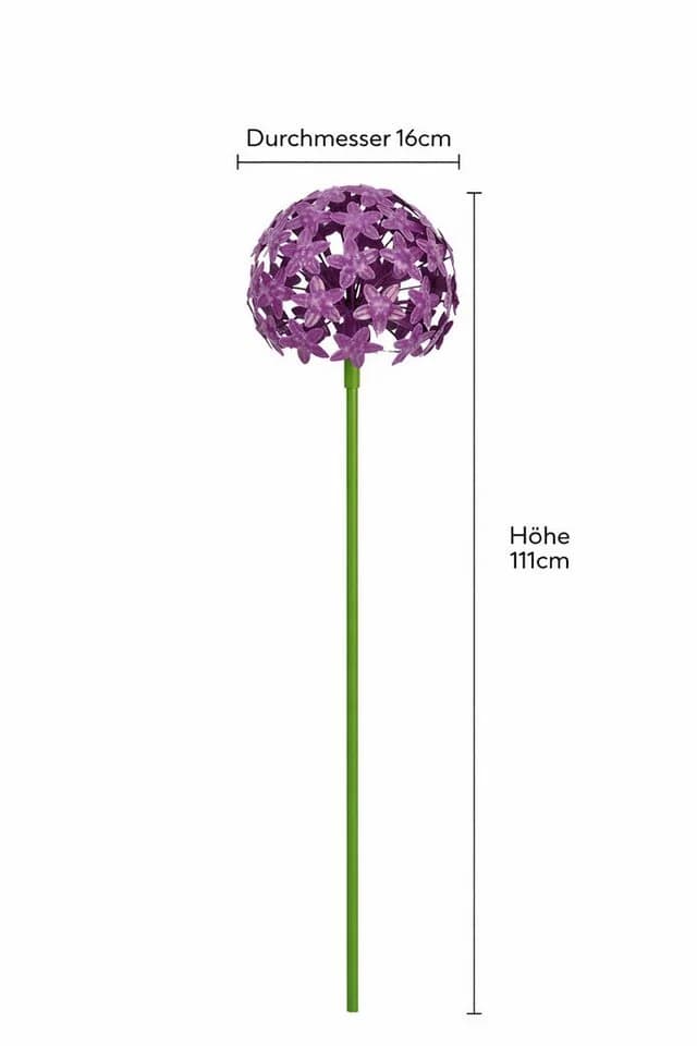 finehomegarden Gartenstecker 2er Set Metall Dunkellila ArtFerro - Bild 3