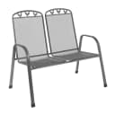 Greemotion Gartenbank Toulouse 2-Sitzer Metall Grau Stapelbar Bild 1