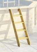 Achteckpool KARIBU PALMA Set D mit Sonnendeck und 2 Terrassen, Braun Bild 5