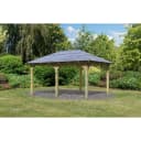 Pavillon KARIBU Mailand Grau Holz Fichte Bild 1