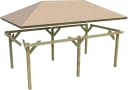 Pavillon KARIBU Perida Beige 6 Pfosten Kiefernholz Bild 3