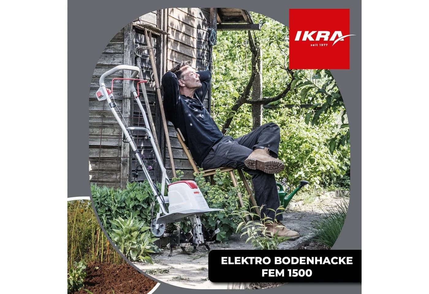 IKRA Elektromotorhacke FEM 1500, 45 cm Arbeitsbreite, 1500 W