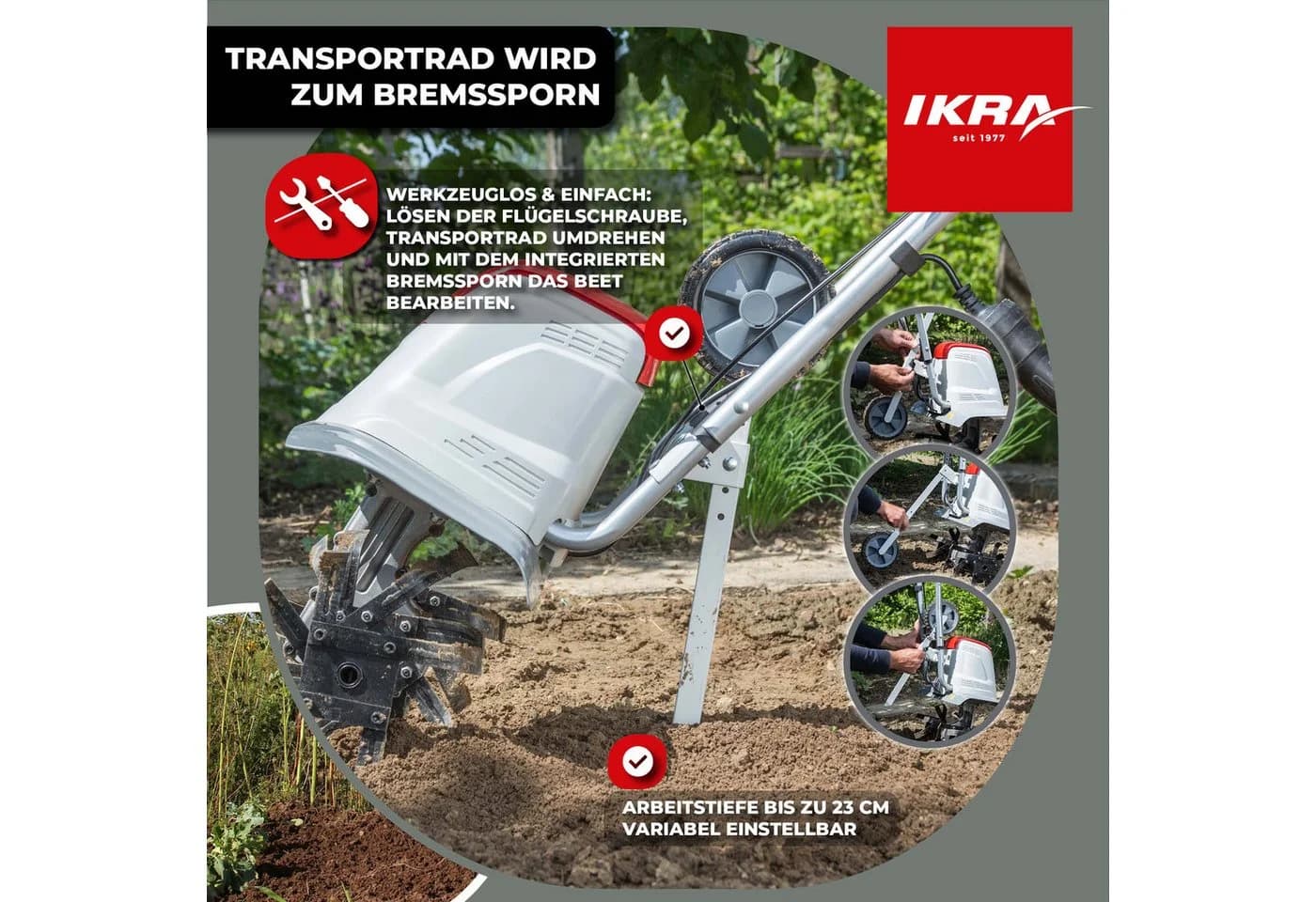 IKRA Elektromotorhacke FEM 1500, 45 cm Arbeitsbreite, 1500 W - Bild 5