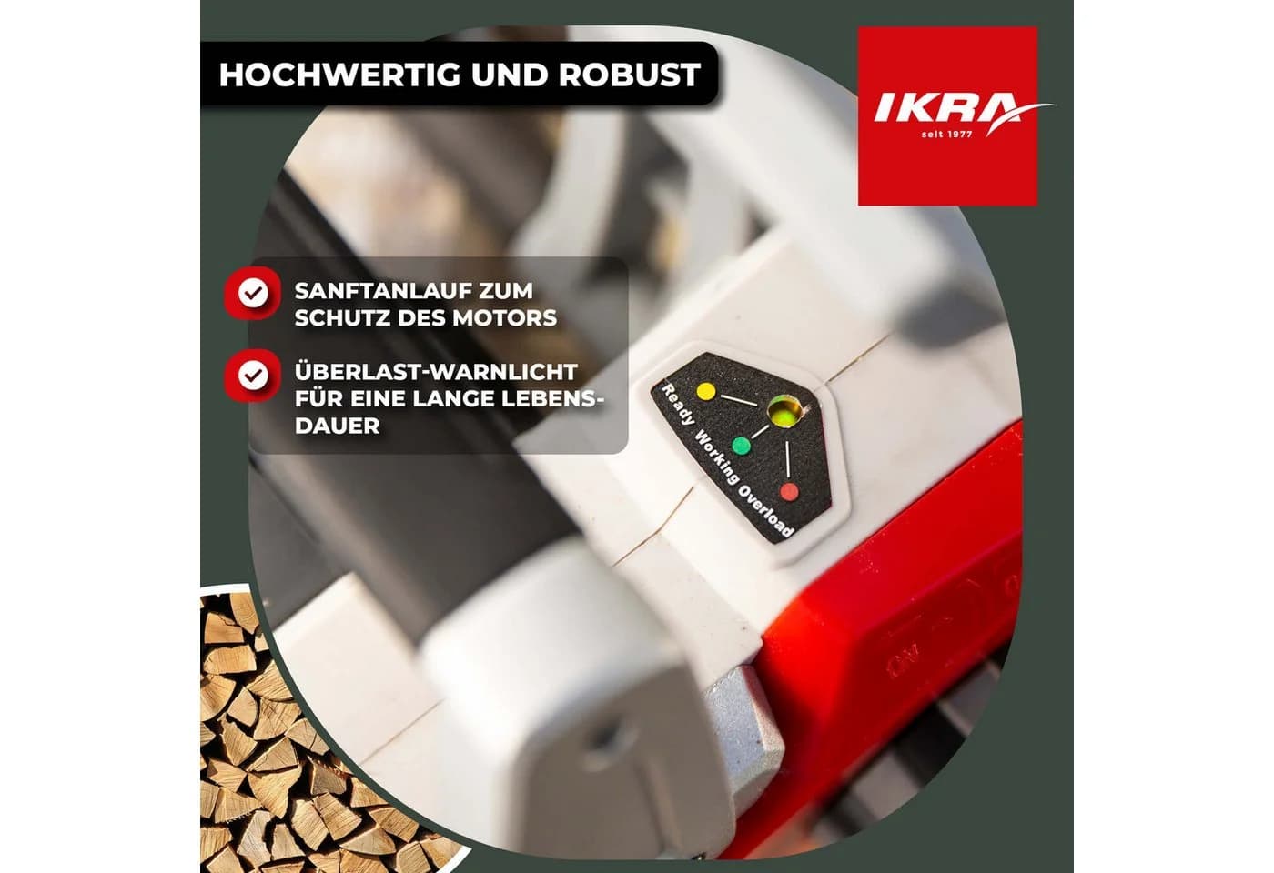 IKRA Akku-Kettensäge ICC 2/2035 34,5 cm Schwertlänge 2 x 20V Akku - Bild 4