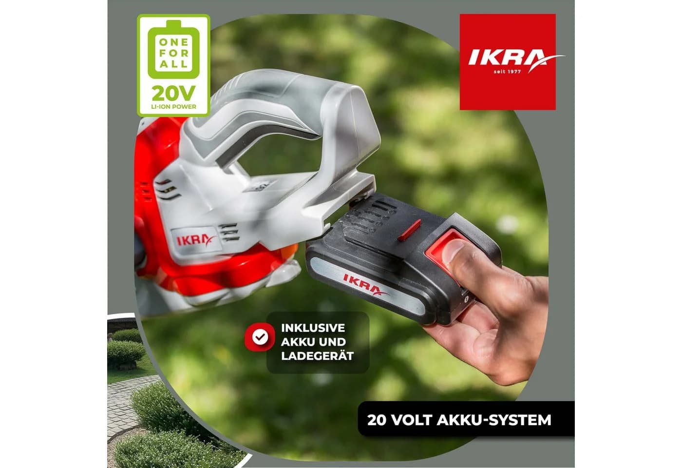 ikra Akku-Heckenschere 20V IAHS 20-1 Lasergeschliffene Messer - Bild 3
