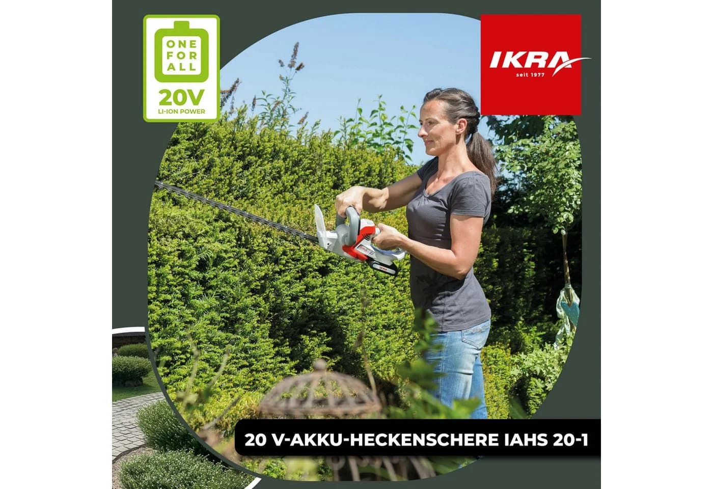 ikra Akku-Heckenschere 20V IAHS 20-1 Lasergeschliffene Messer - Bild 5