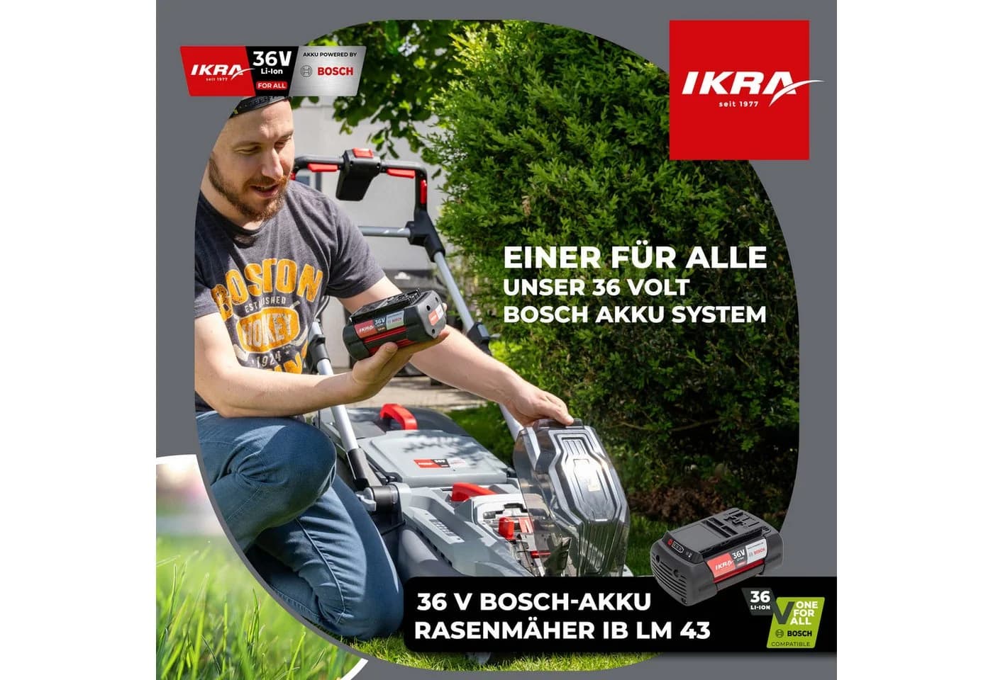 IKRA Akkurasenmäher IB-LM 43 36V 43cm Schnittbreite - Bild 3