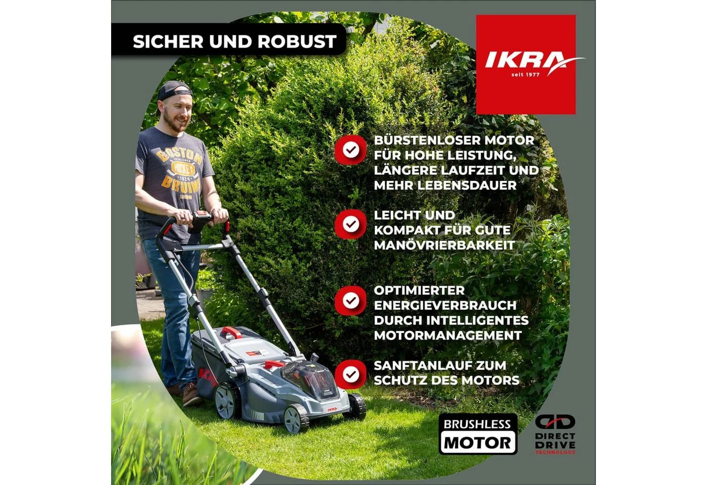 IKRA Akkurasenmäher IB-LM 43 36V 43cm Schnittbreite - Bild 4