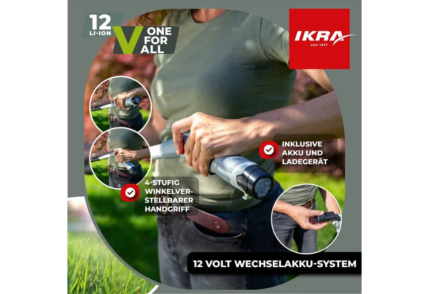 ikra GmbH Teleskop-Heckenschere IATHS 1241, 12 V, bis 3,50 m Arbeitshöhe - Bild 3