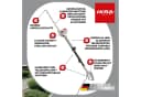IKRA Teleskop-Heckenschere ITHS 600 bis 2,40 m Arbeitshöhe Laser- & diamantgeschliffene Qualitätsmesser Made in Germany Bild 1