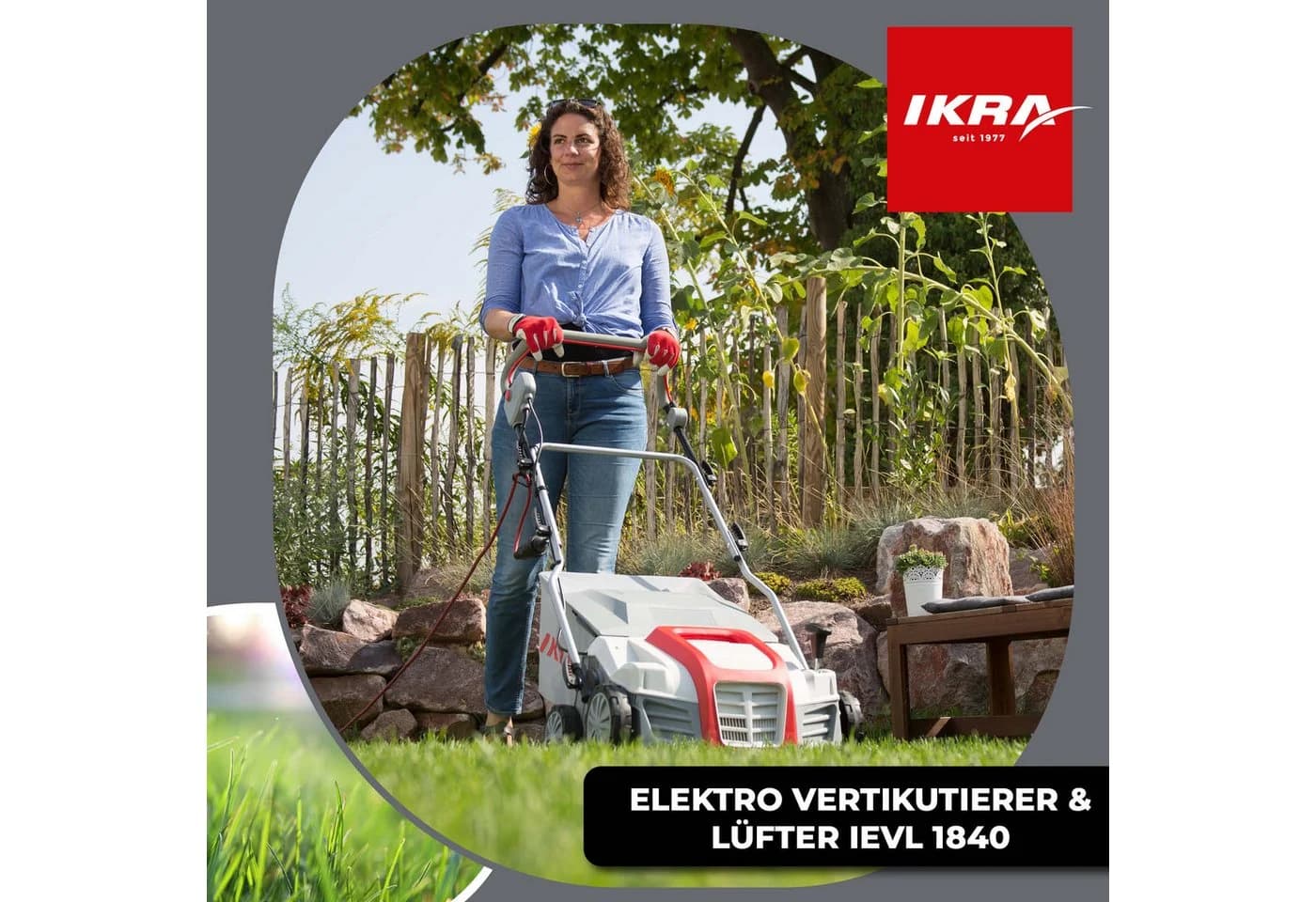 IKRA Elektro-Vertikutierer IEVL 1840 40cm 1800W mit Fangkorb