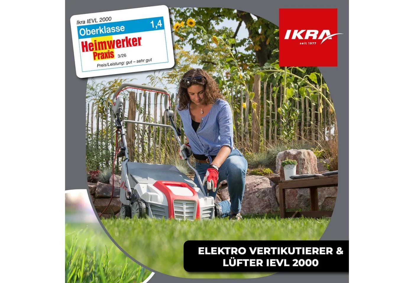 IKRA Elektro-Vertikutierer IEVL 2000 2in1 Gerät - Bild 3