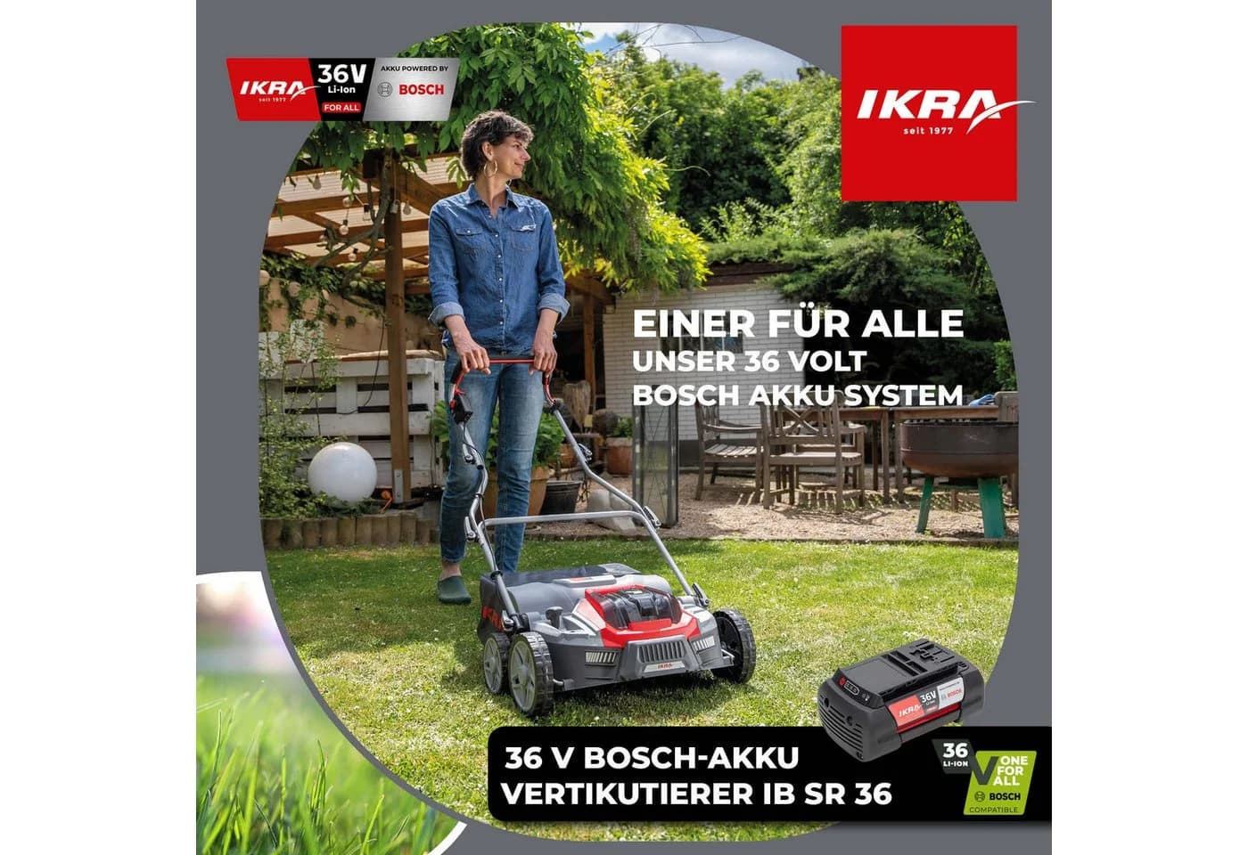 IKRA Akku-Vertikutierer 3in1 36 cm Arbeitsbreite - Bild 3