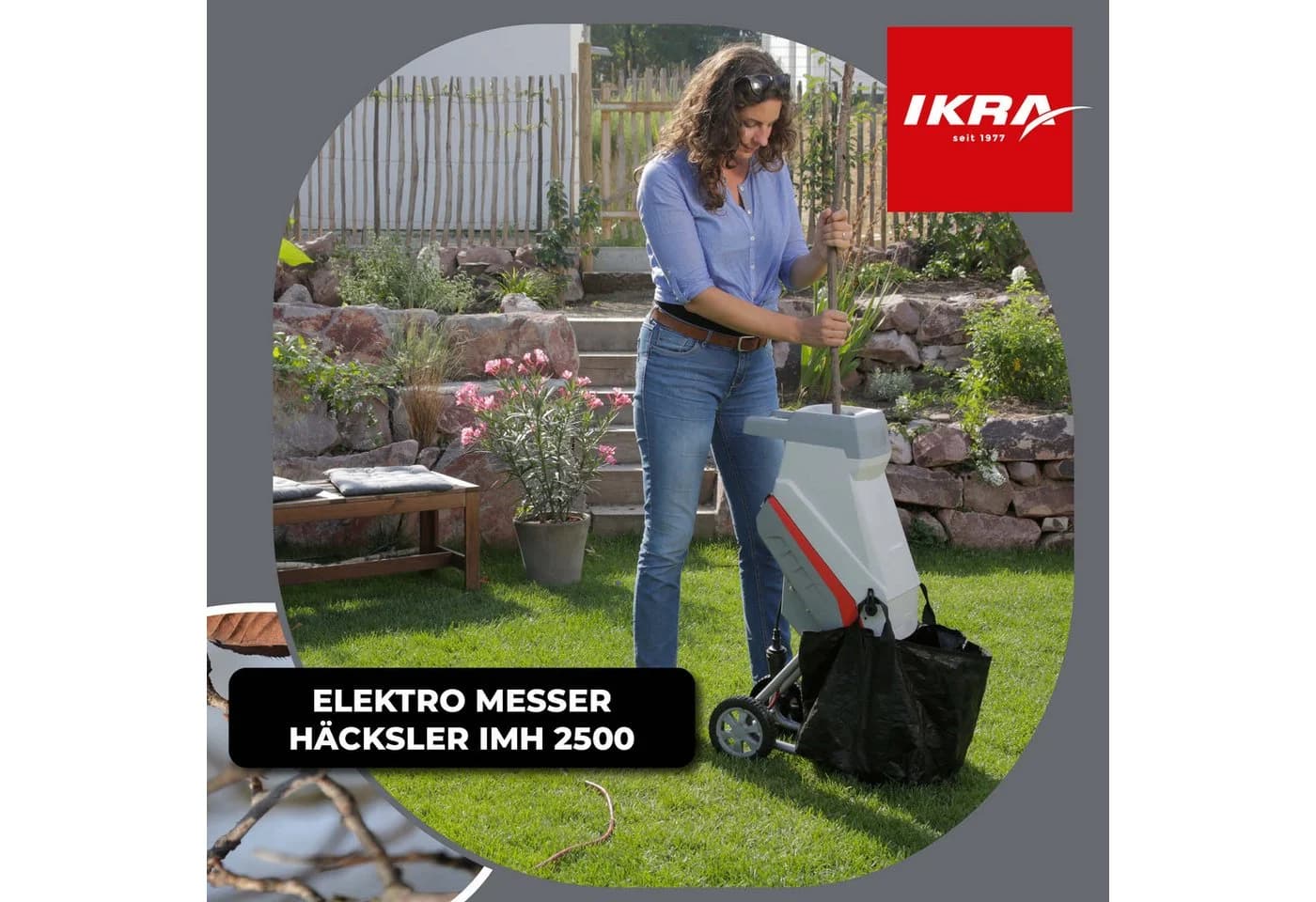IKRA Elektro-Messerhäcksler IMH 2500 4,5 cm max. Astdurchmesser 2.500 Watt