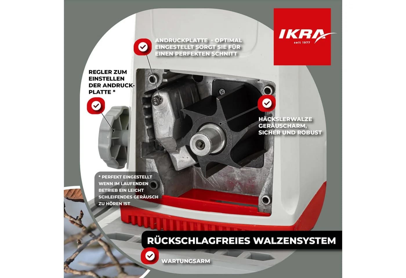 IKRA Elektro-Walzenhäcksler ILWH 3000 4,5 cm max. Astdurchmesser 3000 Watt Walzentechnik - Bild 5