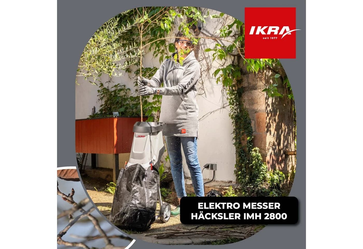IKRA Elektro-Messerhäcksler IMH 2800 4,5 cm max. Astdurchmesser 2.800 Watt