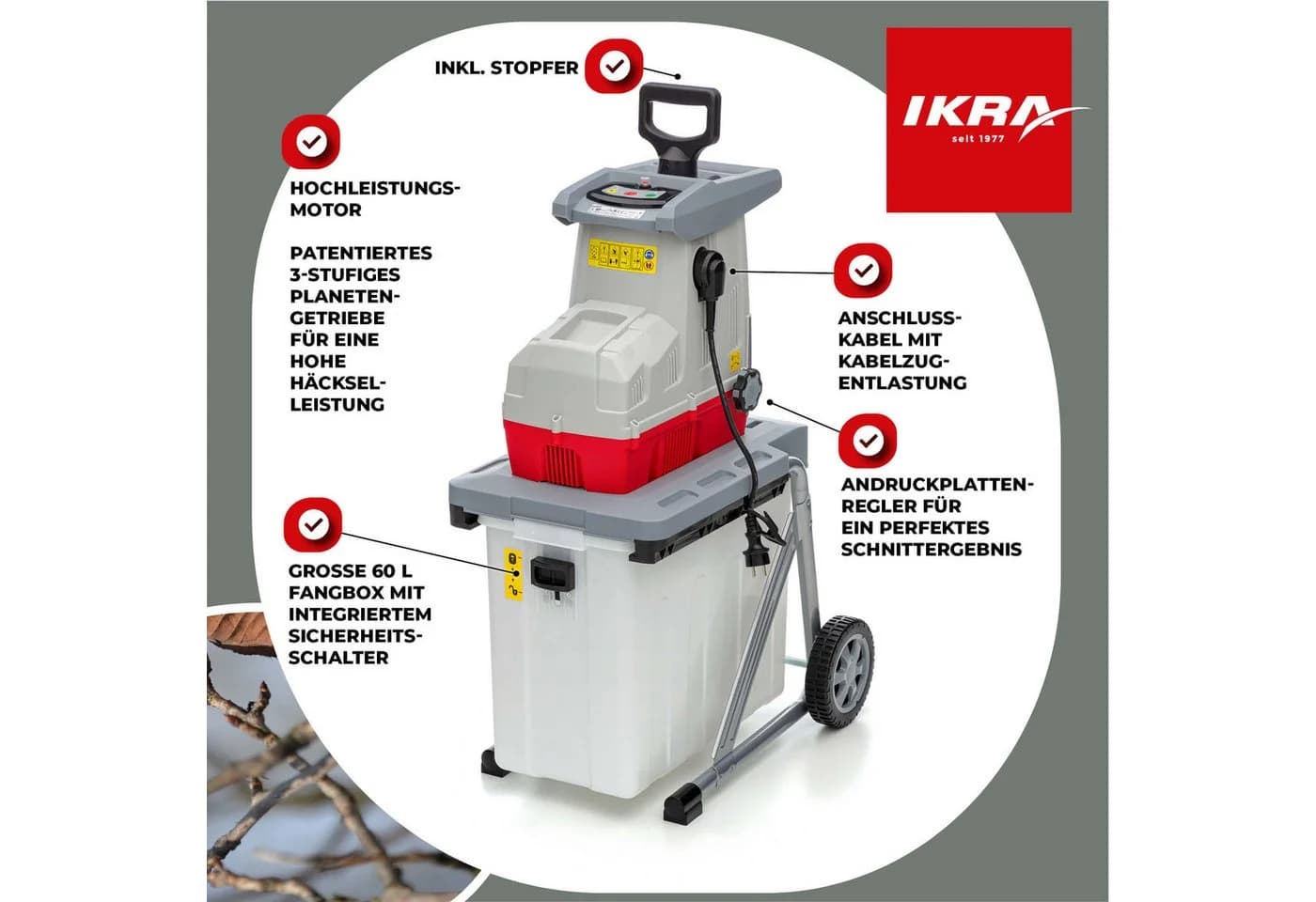 ikra GmbH Häcksler ILH 3200 Walzenhäcksler 3200W