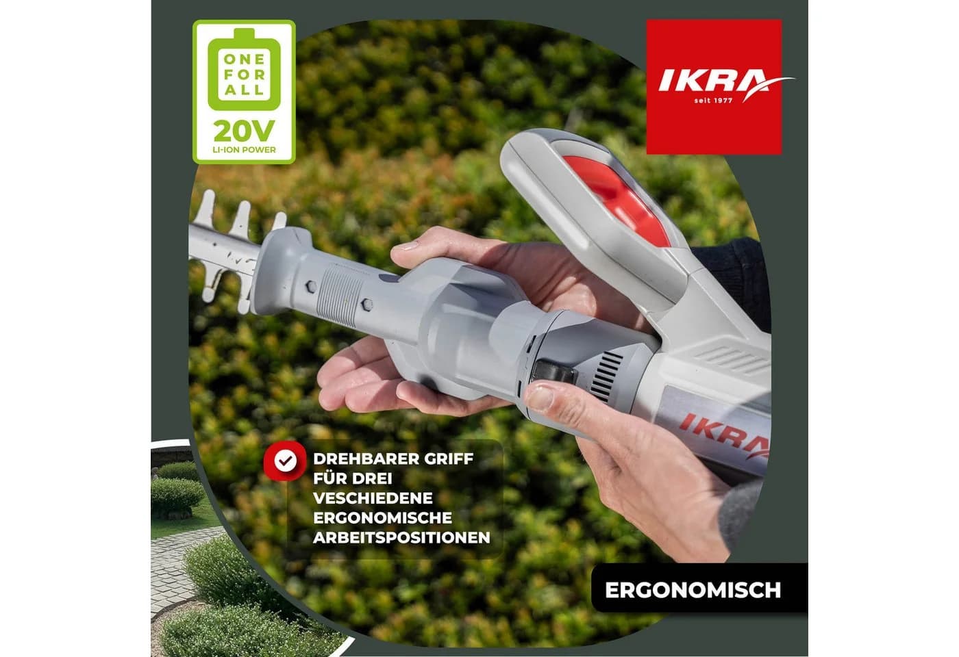ikra GmbH Teleskop-Heckenschere ICPH 2050 2in1 20V - Bild 5