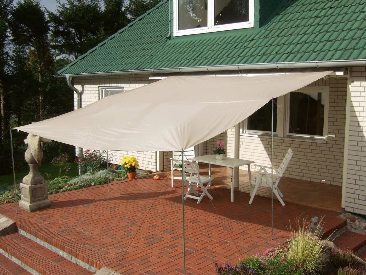 EXPLORER Sonnensegel 3x4m Rechteckig Wasserabweisend Beige - Bild 5