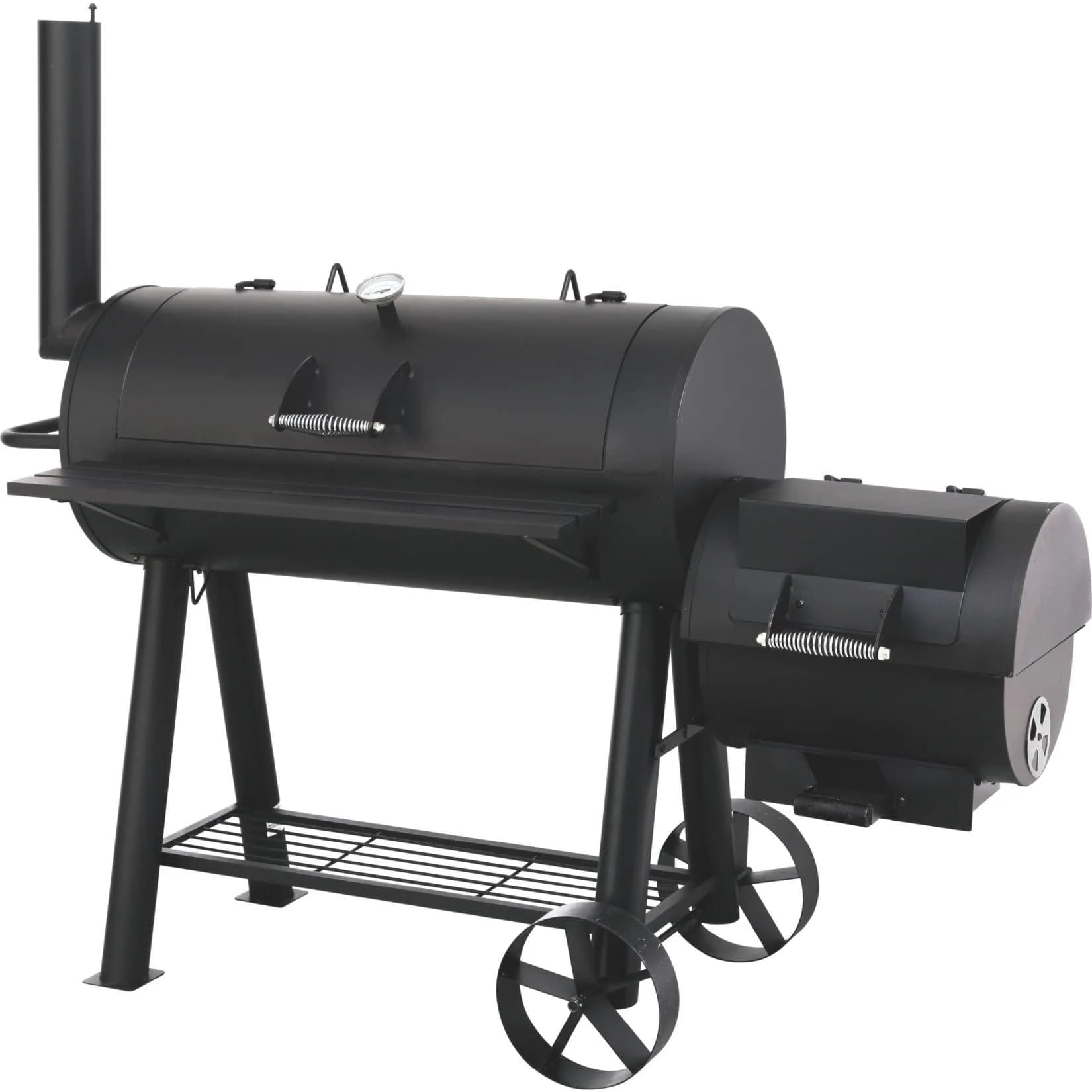 Tepro Smoker Milwaukee Schwarz mit Thermometer und Kaminabzug