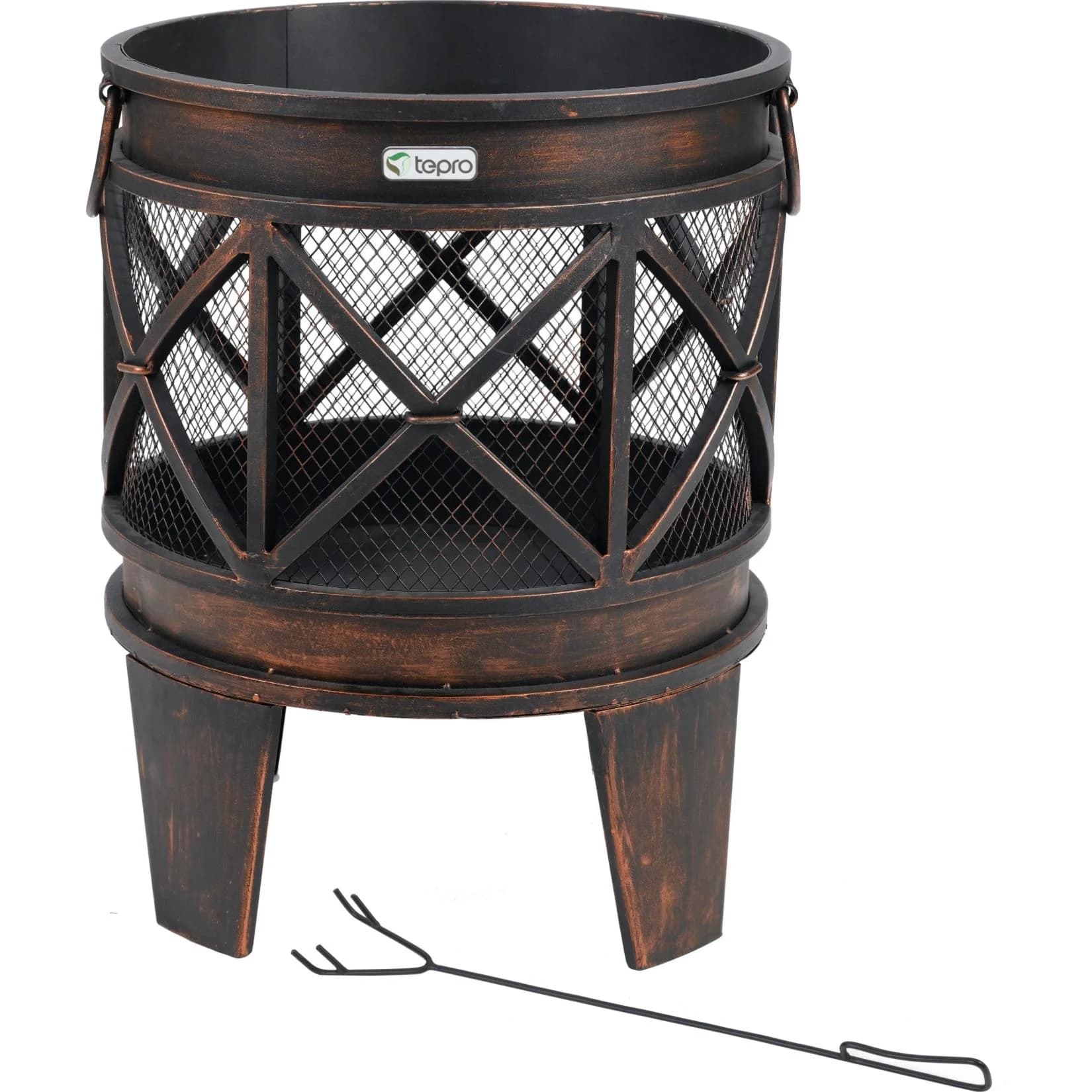 Tepro Feuerstelle Gracewood Schwarz-Bronze Stahl