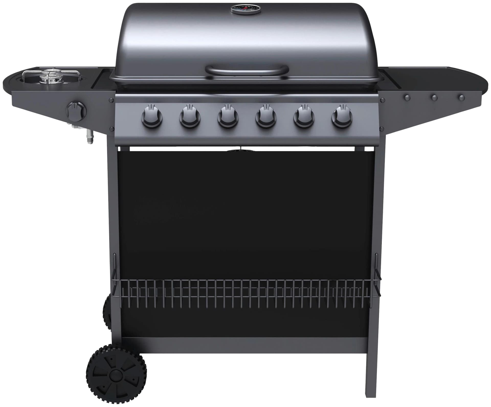 Tepro Hampton 6 Gasgrill Schwarz mit 6 Brennern und Seitenablagen - Bild 2