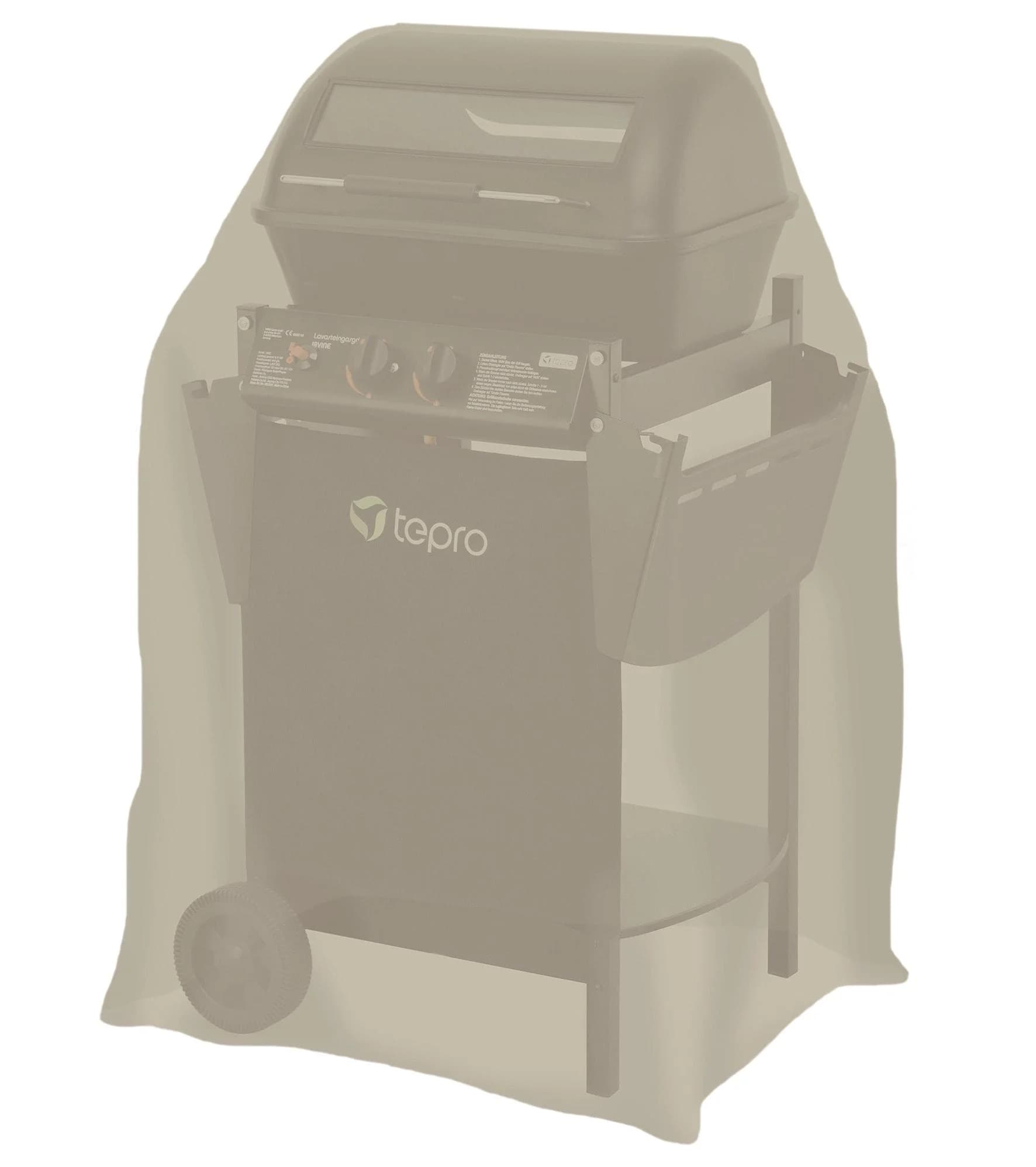 Tepro Universal Abdeckhaube für Gasgrill Braun Polyester